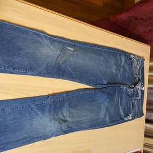 Seven for all mankind bleached stained boot cut jeans